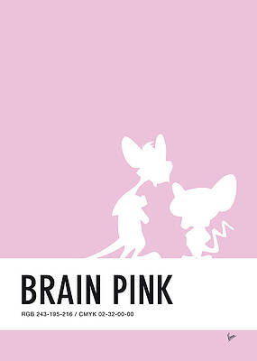 Wall Art - Digital Art - No01 My Minimal Color Code poster Pinky and the Brain by Chungkong Art