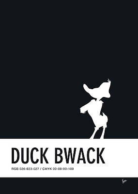 Wall Art - Digital Art - No03 My Minimal Color Code poster Daffy Duck by Chungkong Art