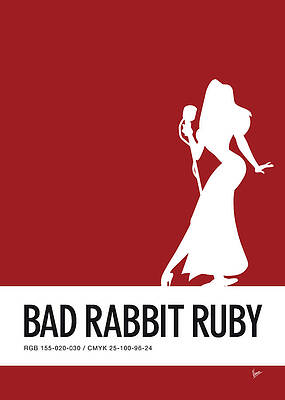 Wall Art - Digital Art - No14 My Minimal Color Code poster Jessica Rabbit by Chungkong Art