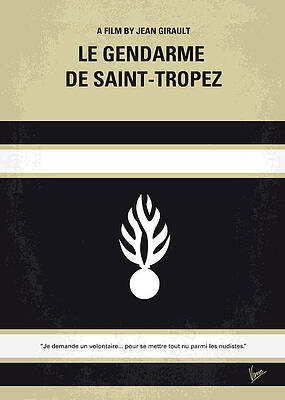 Wall Art - Digital Art - No186 My Le Gendarme de Saint-Tropez minimal movie poster by Chungkong Art