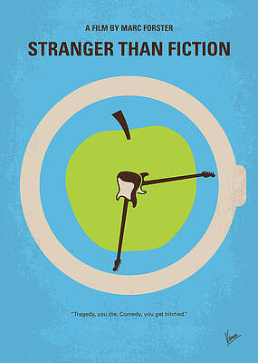 Wall Art - Digital Art - No868 My Stranger than fiction minimal movie poster by Chungkong Art