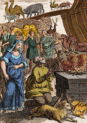 Wall Art - Photograph - Noah Preparing First Sacrifice After by Science Source
