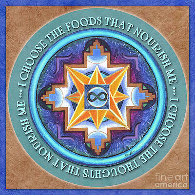 Wall Art - Painting - Nourish Mandala Prayer by Jo Thomas Blaine