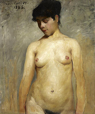 Nude Girl, A Study Print by Lovis Corinth