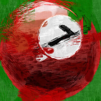 Wall Art - Photograph - Number Seven Billiards Ball Abstract by David G Paul
