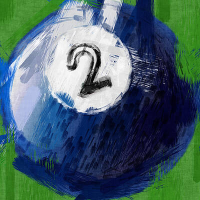 Wall Art - Photograph - Number Two Billiards Ball Abstract by David G Paul