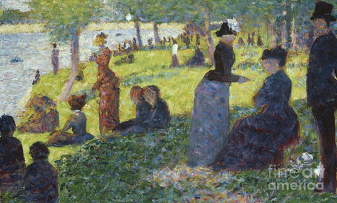 Wall Art - Painting - Oil Sketch for La Grande Jatte by Georges Pierre Seurat