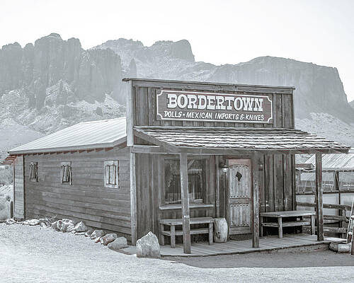 Wall Art - Photograph - Old West with superstition mountains by Darrell Foster