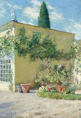 Orangerie of the Chase Villa in Florence Print by William Merritt Chase