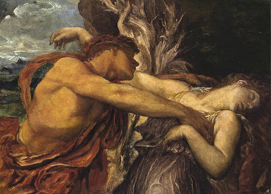 Orpheus And Eurydice Print by George Frederic Watts