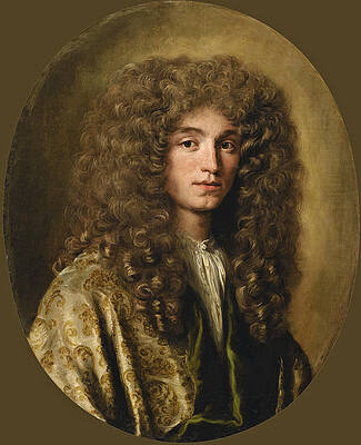 Portrait of a Man wearing a Wig Print by Jacob Ferdinand Voet