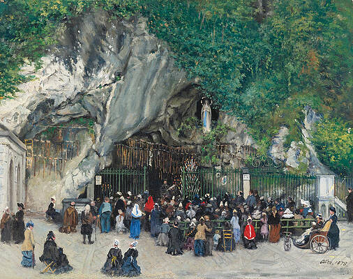 Our Lady of Lourdes Print by Francisco Oller