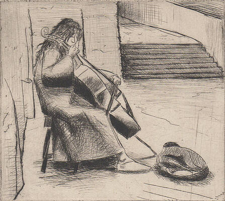 Wall Art - Drawing - Part 2 Music in Prague Set of 3 by Erik Paul