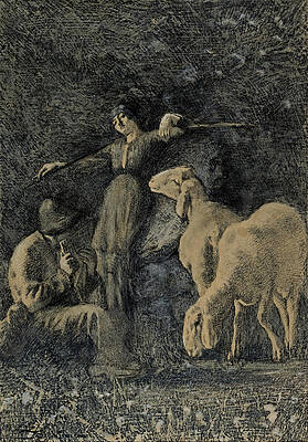 Pastorale Print by Giovanni Segantini