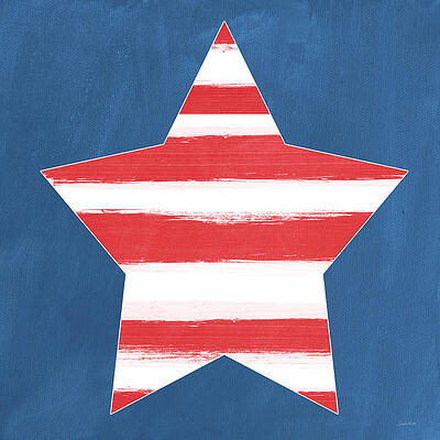 Wall Art - Painting - Patriotic Star by Linda Woods