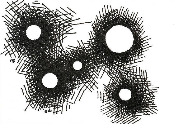 Wall Art - Drawing - Patterns 1 2015 - ACEO by Joseph A Langley