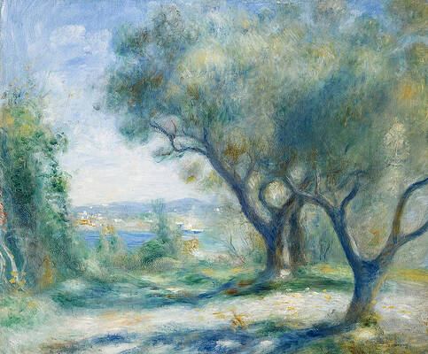  Vue de Mourillon Print by Pierre-Auguste Renoir