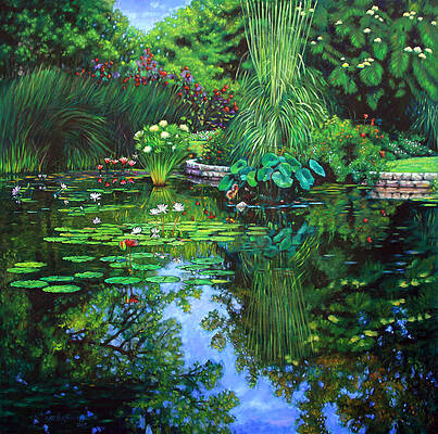 Wall Art - Painting - Peace Floods my Soul by John Lautermilch