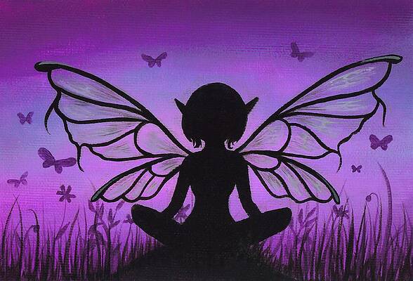 Fairy With Butterflies  Art Board Print for Sale by drawwithren