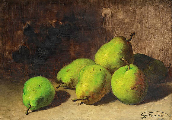 Pears Print by Guillaume Romain Fouace