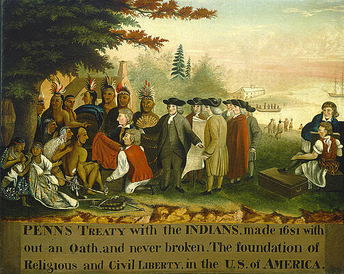  Penn's Treaty with the Indians 2 Print by Edward Hicks
