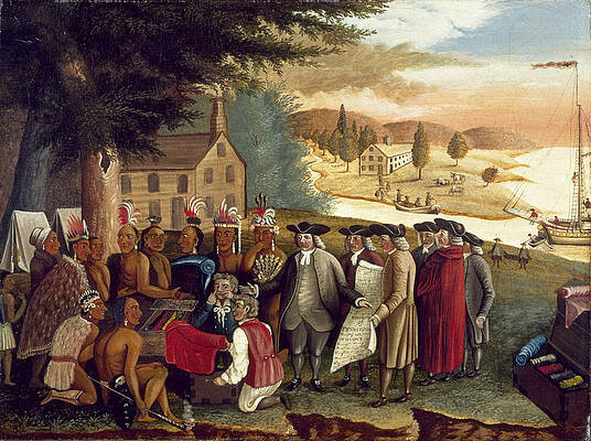 Penn's Treaty with the Indians Print by Edward Hicks