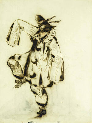 Pierrot Dancer Print by Edouard Manet