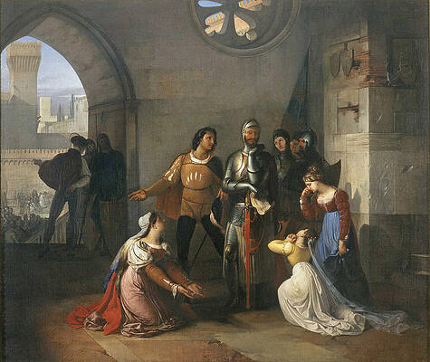 Pietro Rossi as a Prisoner of the Scaligers Print by Francesco Hayez