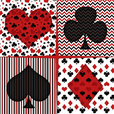 Wall Art - Digital Art - Poker In Four by Flo Karp