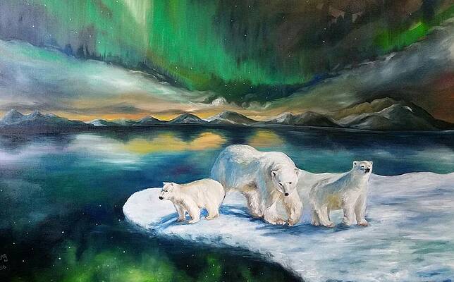  Painting - Polar bears by Ji Ryu