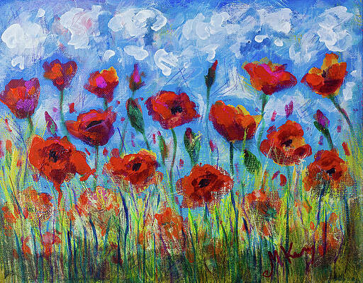 Painting - Poppies by Maxim Komissarchik