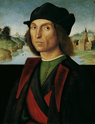 Portrait of a Man Print by Raphael