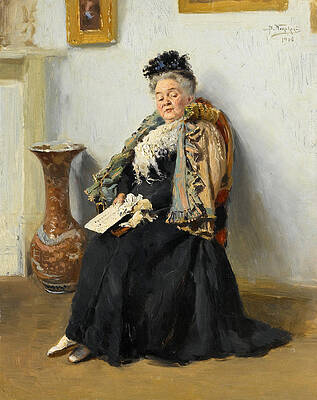 Portrait of a Noblewoman Print by Vladimir Makovsky