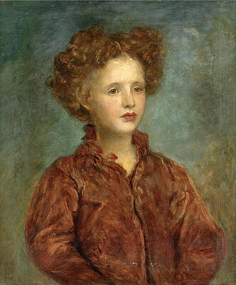 Portrait of a Young Titled Girl Print by George Frederic Watts