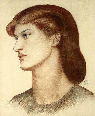 Portrait of Alexa Wilding Print by Dante Gabriel Rossetti