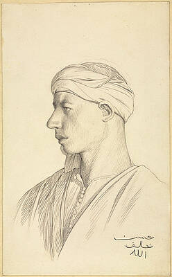 Portrait of an Egyptian Fellah Print by Jean-Leon Gerome