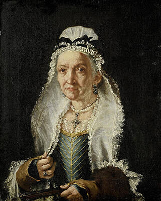 Portrait of an Old Lady Print by Circle of Fra Galgario