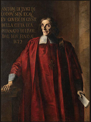 Portrait of Antonio di Luigi Serristori Print by Alessandro Gherardini