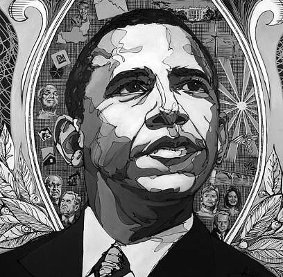Portrait of Barack Obama by John Gibbs Portrait of Barack Obama by John Gibbs