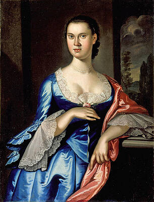 Portrait of Elizabeth Chew Smith Print by John Hesselius
