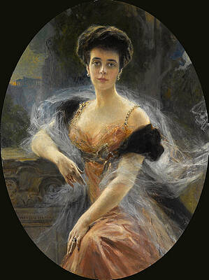 Portrait of Grand Duchess Elena Vladimirovna of Russia Print by Francois Flameng