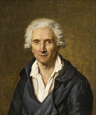 Portrait of Jean-Henri Riesener the Artist's Father Print by Henri-Francois Riesener