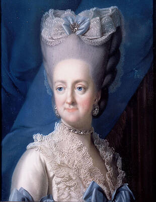 Portrait of Juliana Maria of Brunswick Queen of Denmark Print by Vigilius Eriksen