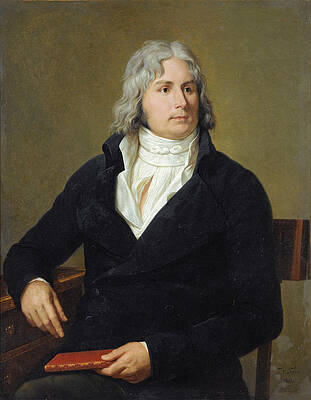 Portrait of Louis-Francois Bertin called Bertin l'Aine Print by Francois-Xavier Fabre