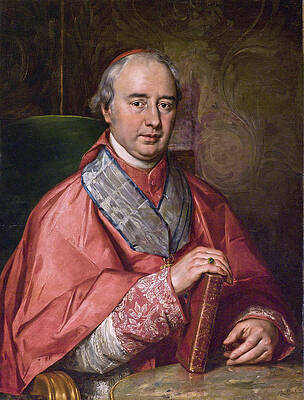Portrait of Ludovico Gazzoli. Cardinal Print by Francesco Podesti