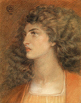 Portrait of Miss Herbert Print by Dante Gabriel Rossetti