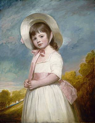 Portrait of Miss Willoughby Print by George Romney