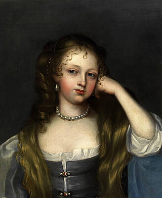 Portrait of Nell Gwyl Print by Attributed to Mary Beale