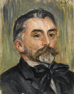 Portrait of Stephane Mallarme Print by Pierre-Auguste Renoir