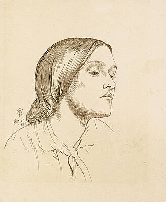 Portrait of Maria Hungerford Pollen Print by Dante Gabriel Rossetti